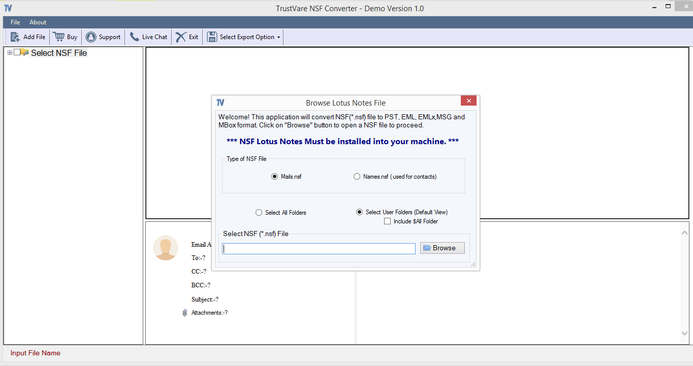 TrustVare NSF to PST Converter Windows 11 download